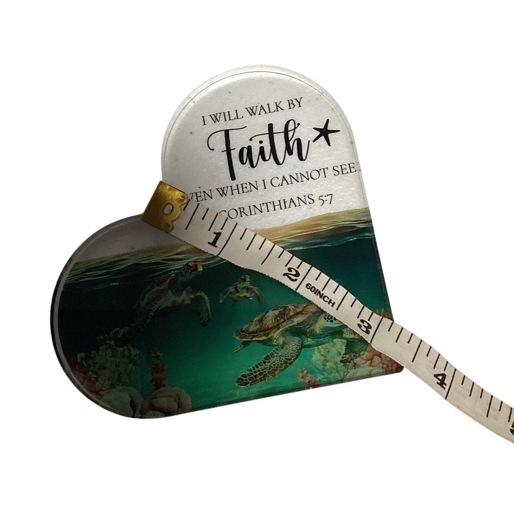 Heart Shaped Faith Turtles 2 Corinthians 5 7 Scripture Gift‎